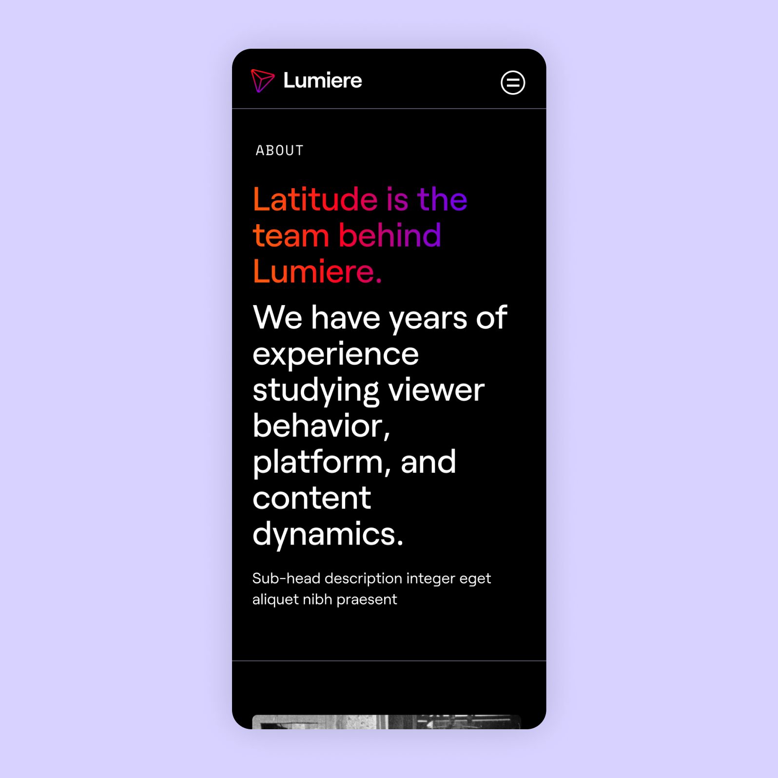 Latitude x Lumiere - Research, Strategy, Branding, Copywriting, and UX/UI  Design