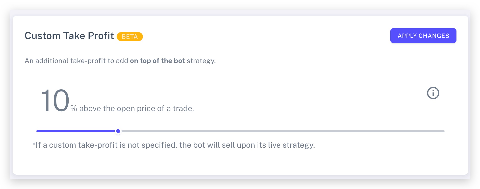 automated custom take profit 