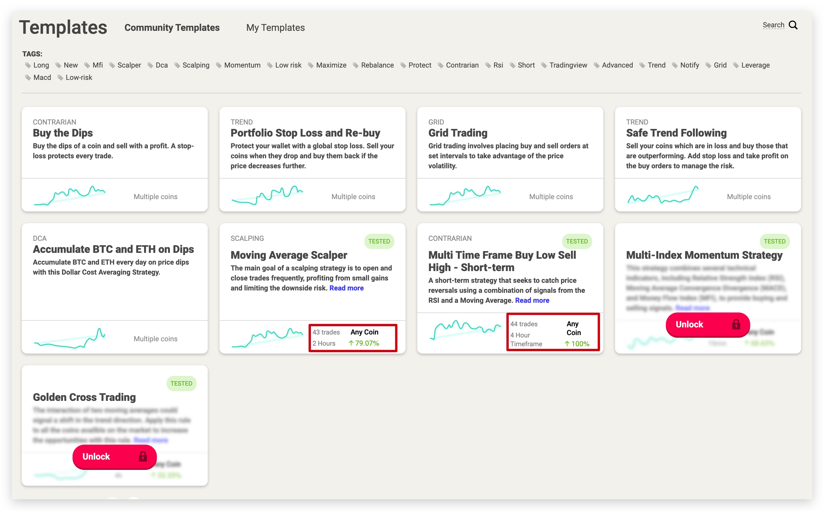 Coinrule Templates