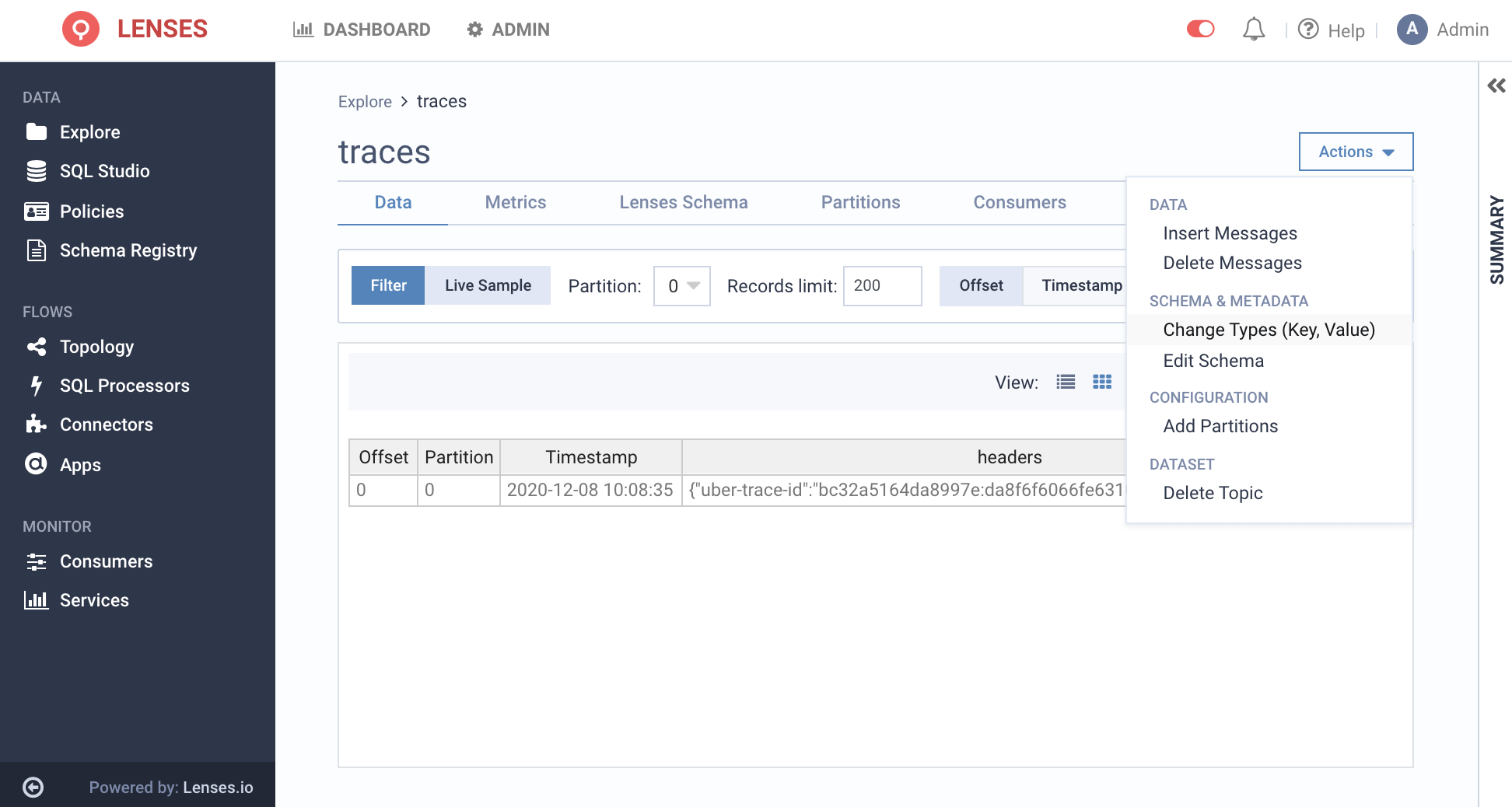 Kafka Headers serialisation