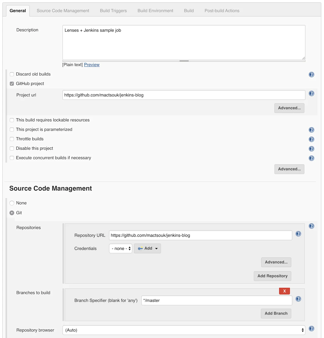 Jenkins Job - part 1