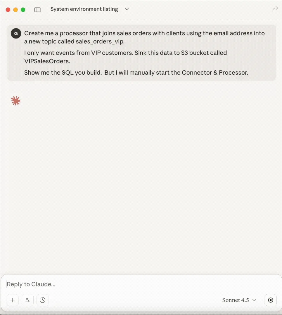 Create entire Kafka pipeline with an AI prompt