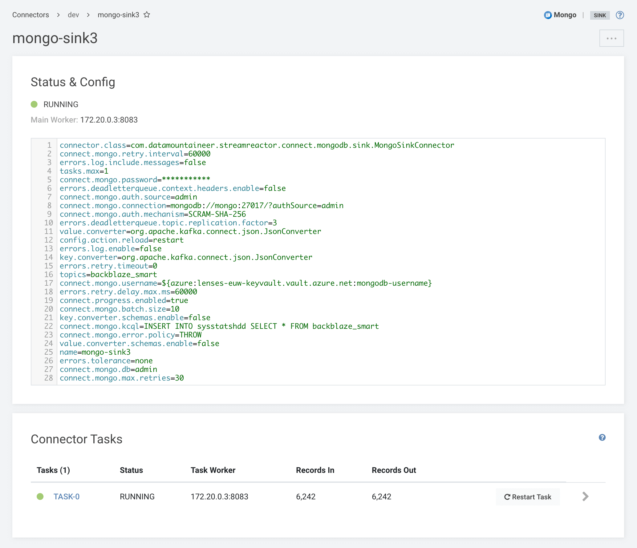 MongoDB + Azure Key Vault + Kafka Connector