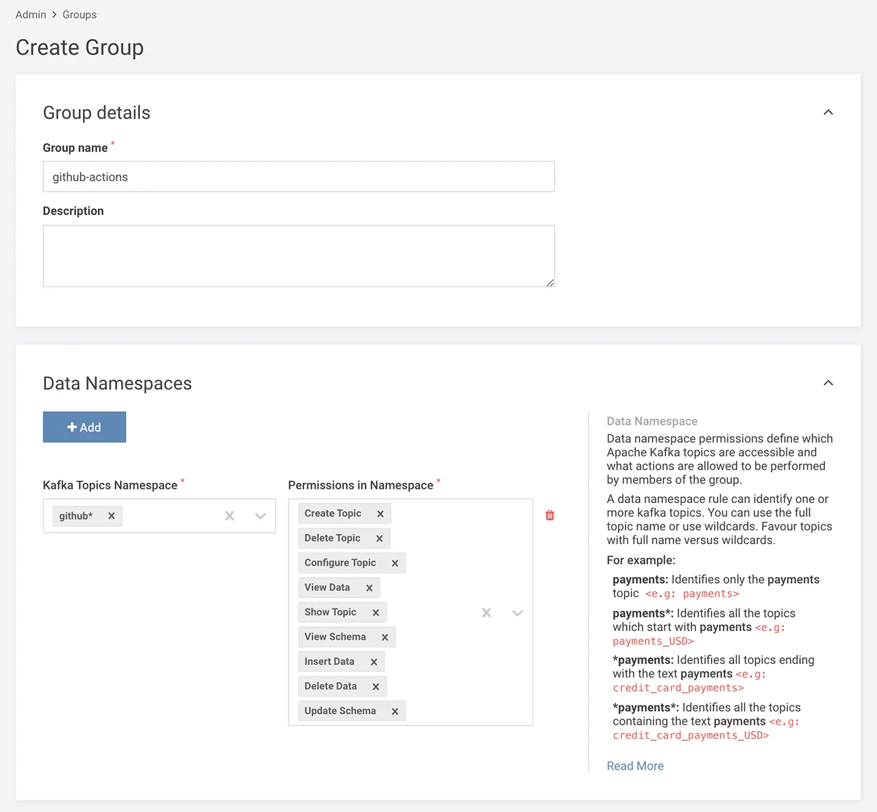 github-actions group