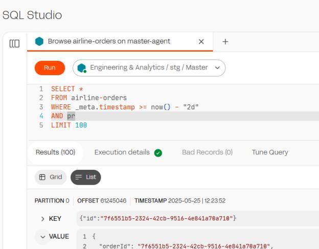 Lenses Global SQL Studio