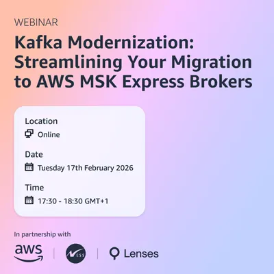 Banner AWS Ness Lenses webinar K2K and MSK express brokers
