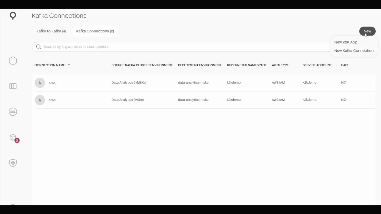 Create Kafka Connection in Lenses 6.1