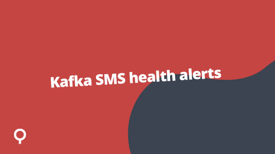 Kafka SMS health alerts via Zapier integration
