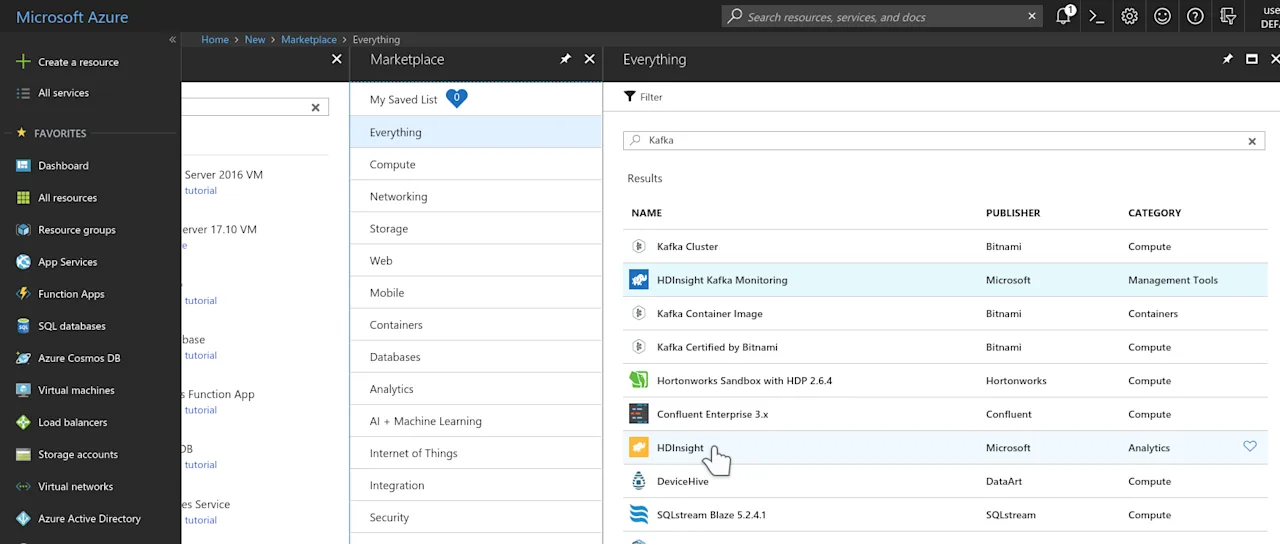 create hdinsight resource