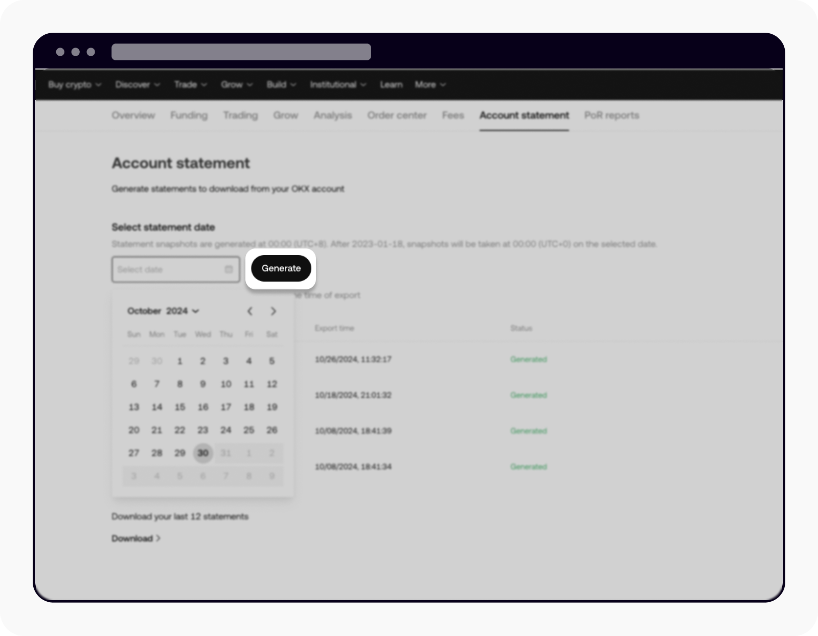 Comment télécharger mes relevés de compte ? | OKX France