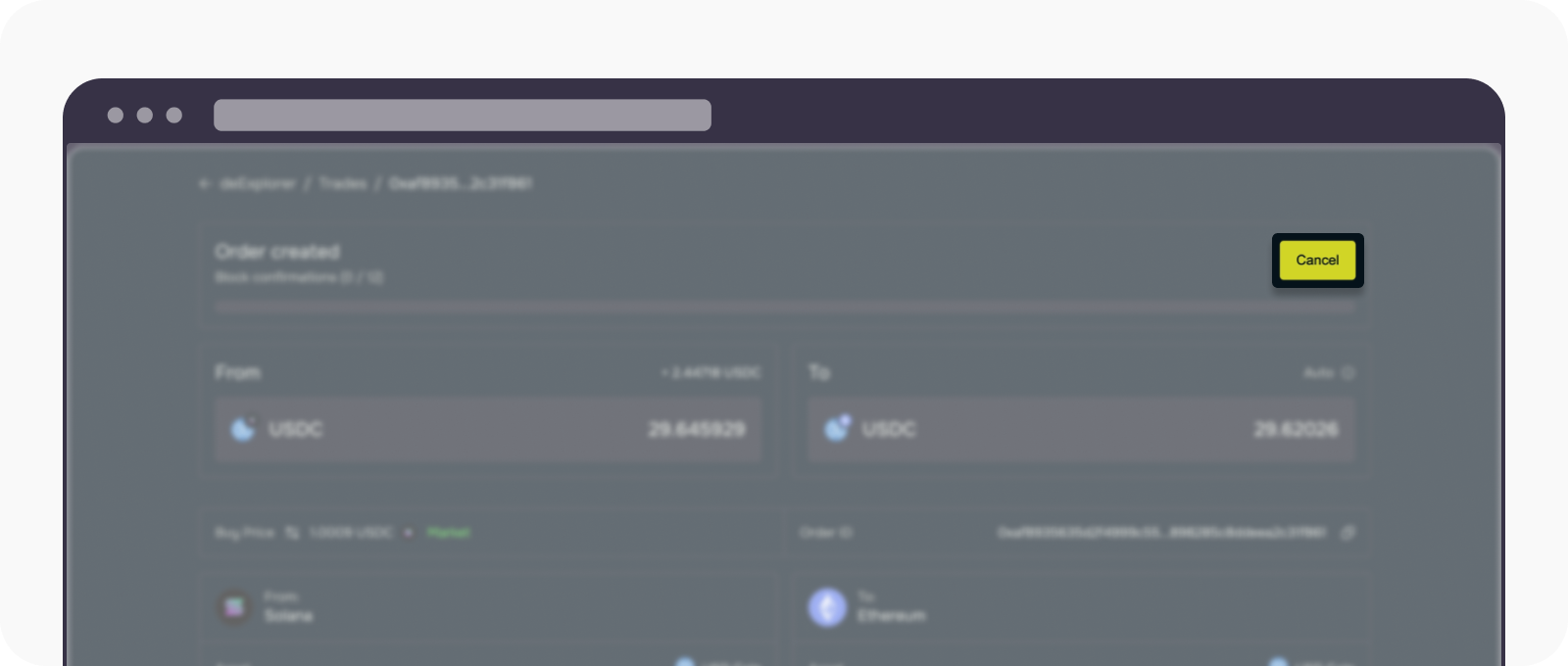 How do I manually cancel my transactions on the official deBridge website?  | OKX