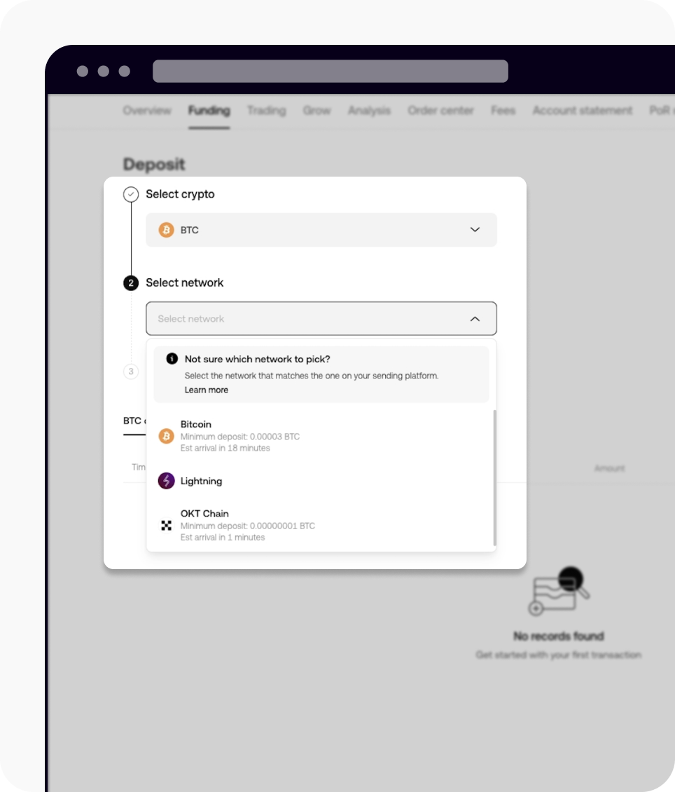 How do I make a deposit? (web) | OKX