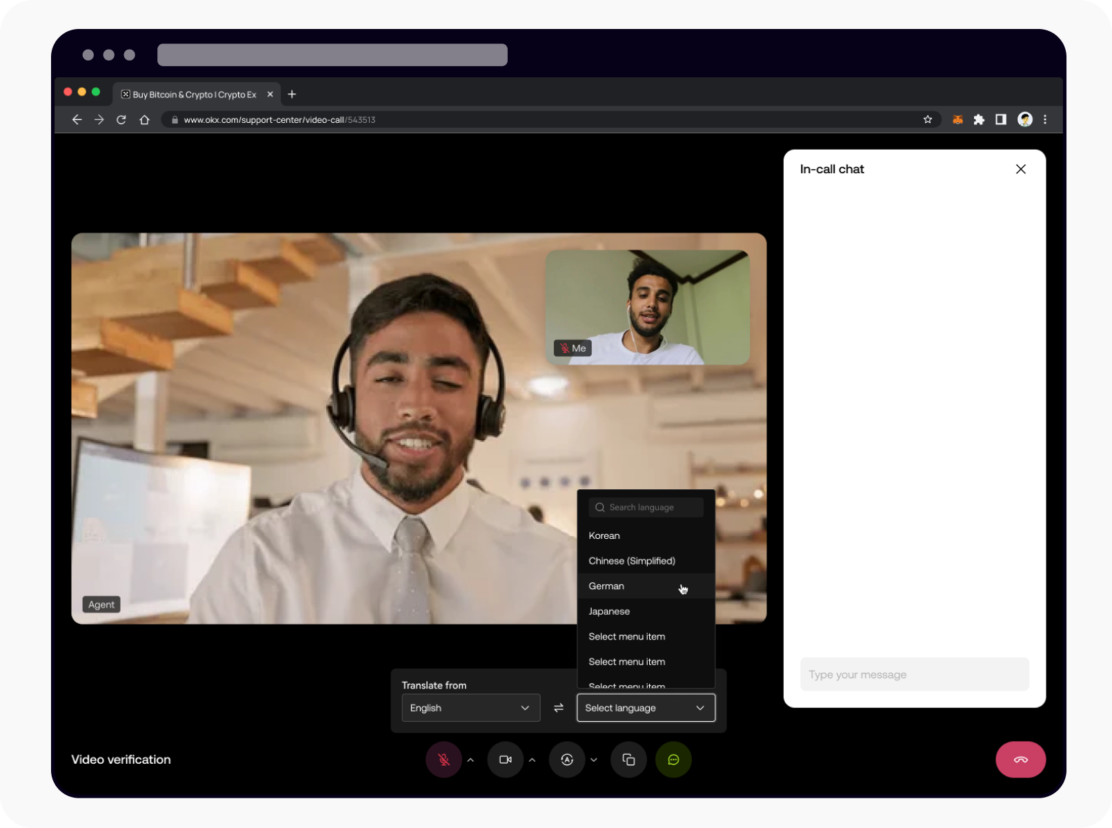 How do I join a video call with customer support? | OKX United States