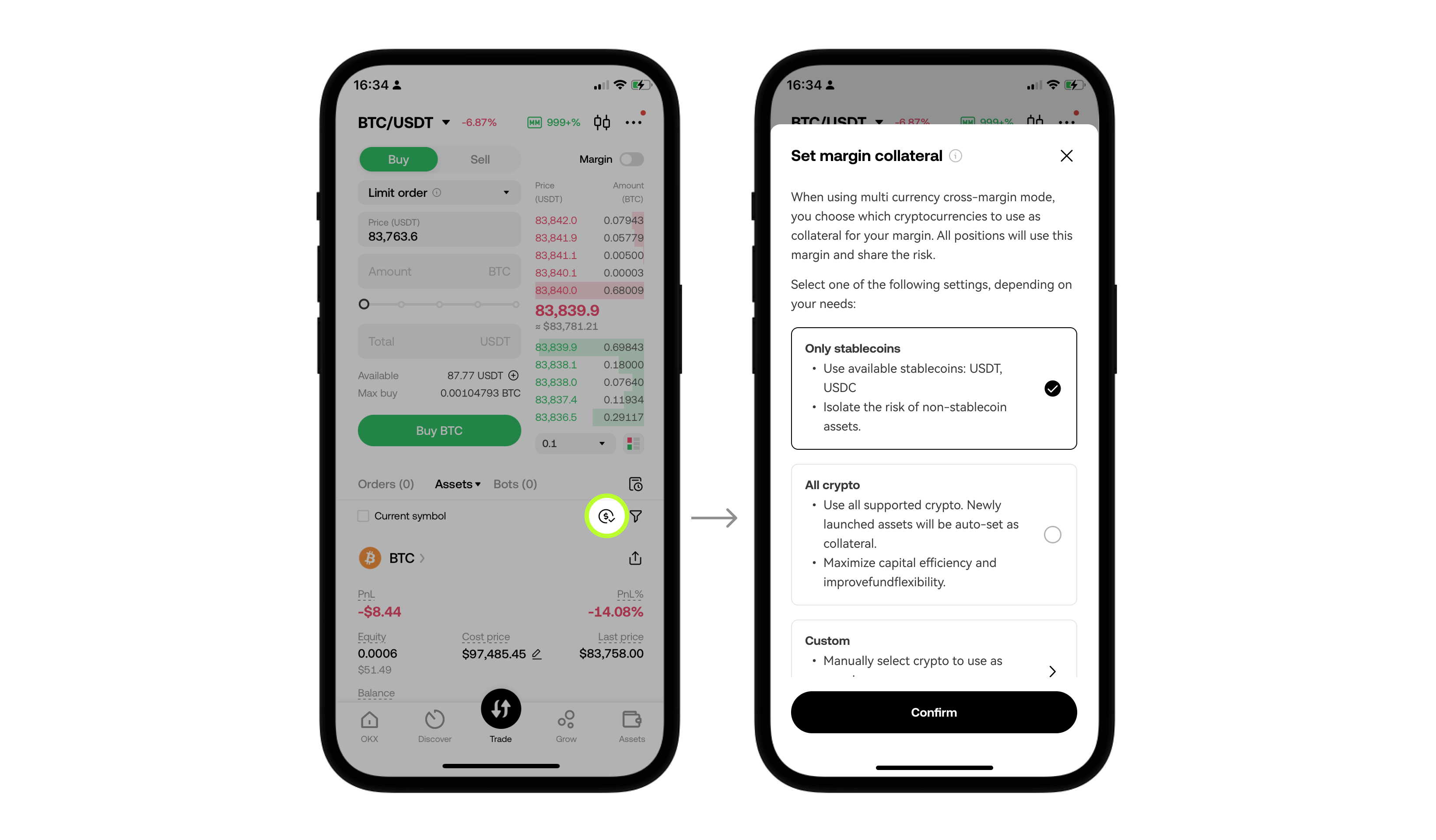 OKX to launch feature for setting collateral cryptocurrencies in  multi-currency margin mode | OKX
