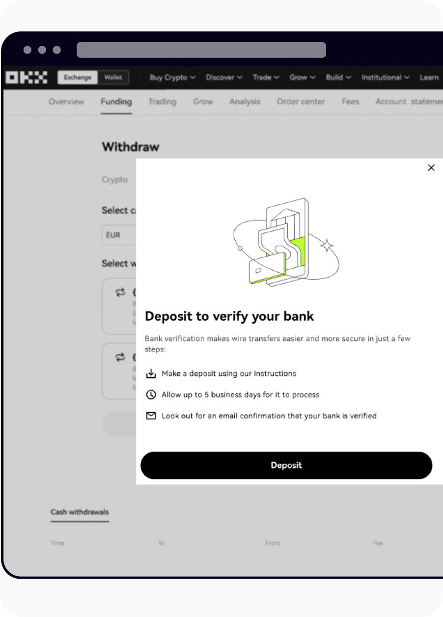 Jak wypłacić EUR przelewem bankowym SEPA? | OKX Polska