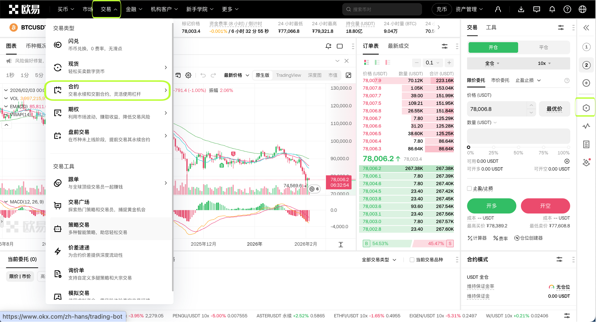 什么是合约模式？ | OKX 澳大利亚