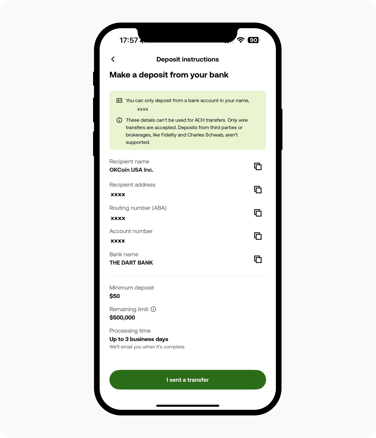 How do I deposit USD with U.S. Domestic wire transfer? | OKX
