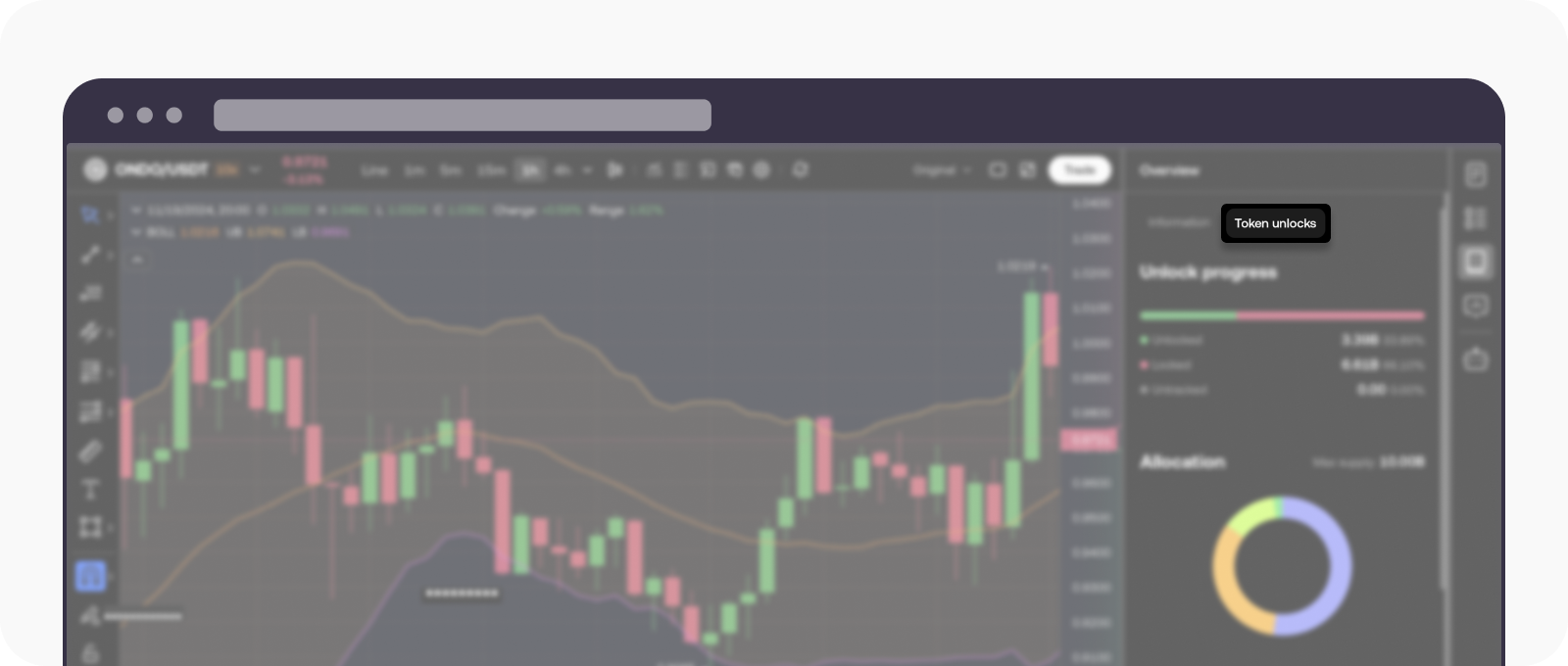 How do I find the token unlocks feature? | OKX