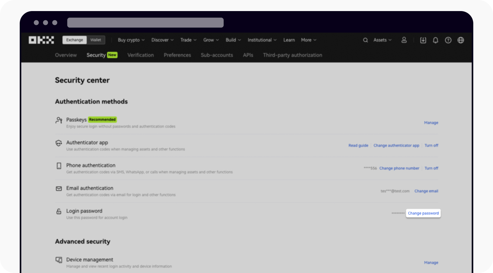 How do I update my login password? | OKX United States