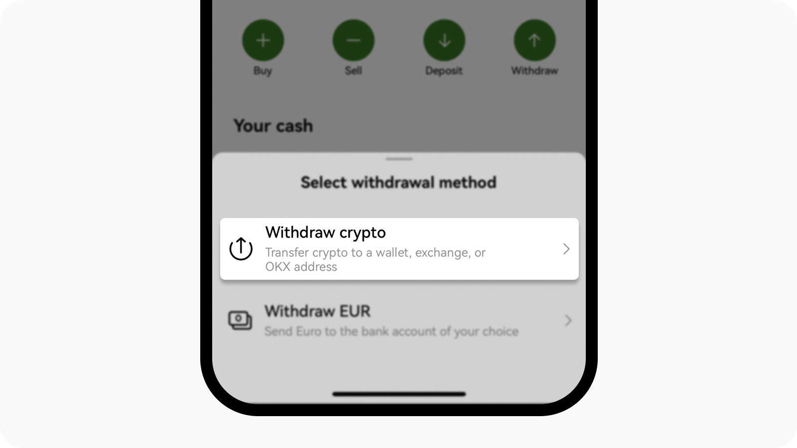 How do I make a crypto withdrawal? (app) | OKX