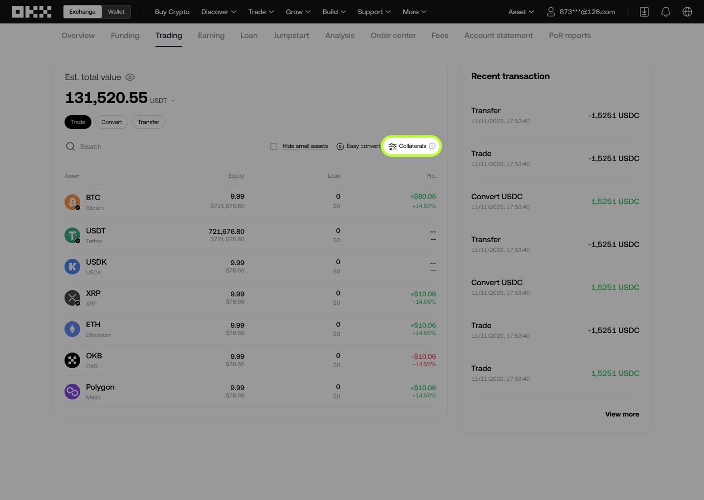 Setting collateral cryptocurrencies in multi-currency account mode | OKX