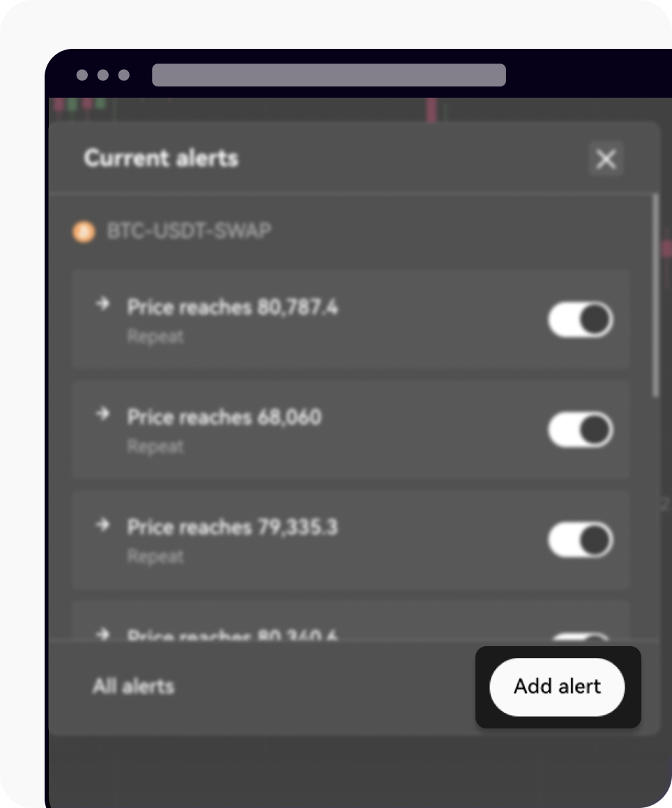 Cómo puedo configurar una alerta de precio? | OKX
