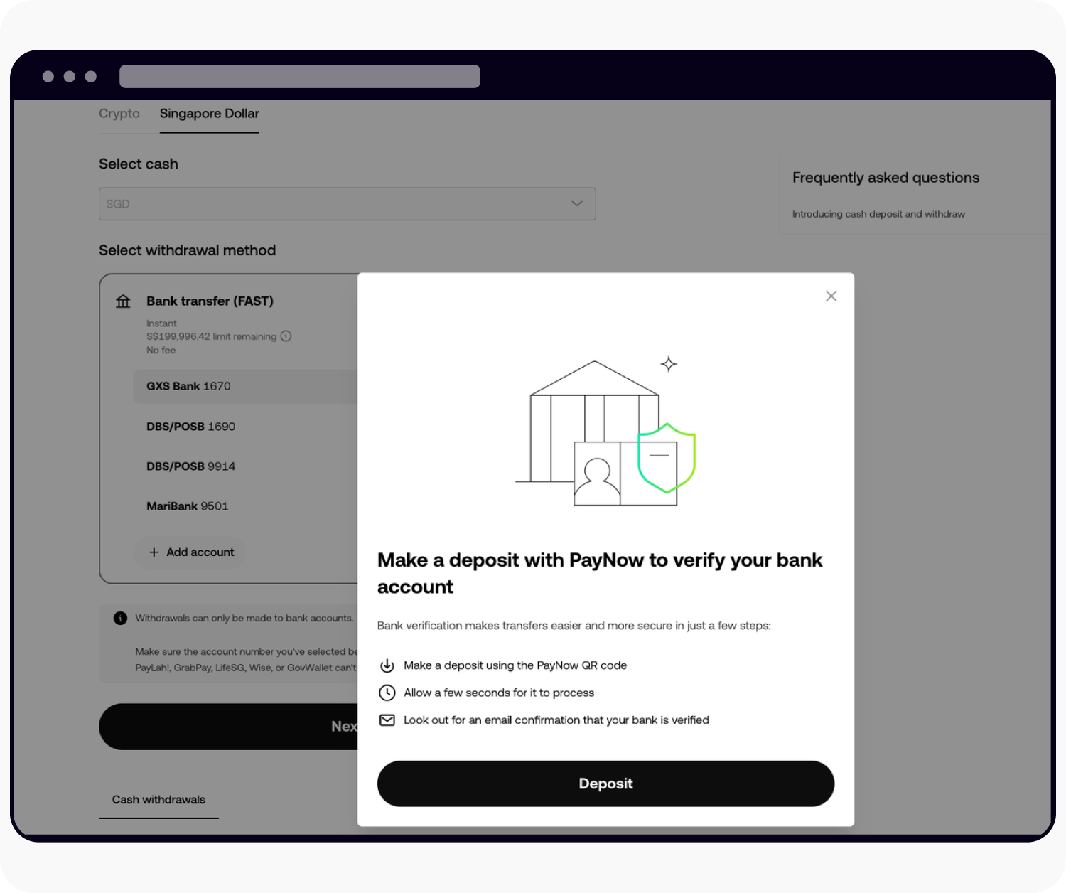 How do I withdraw SGD with bank transfer? | OKX United States