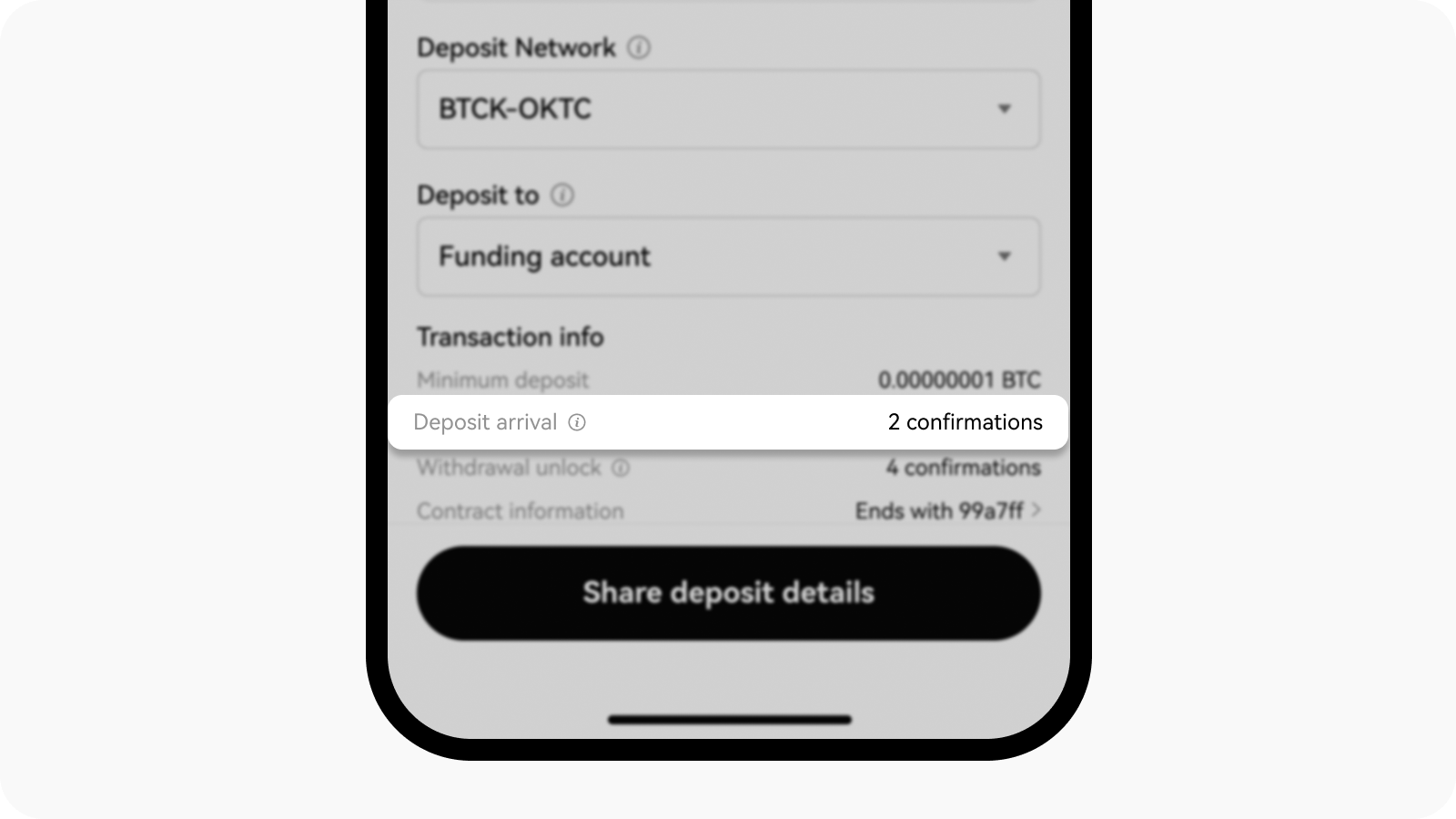 How do I check the number of block confirmations? (app) | OKX