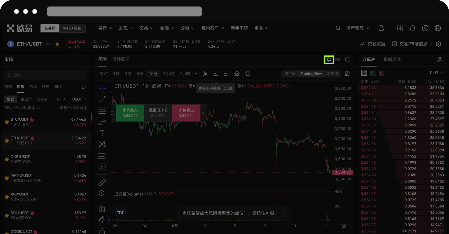 如何设置价格提醒？ | 欧易