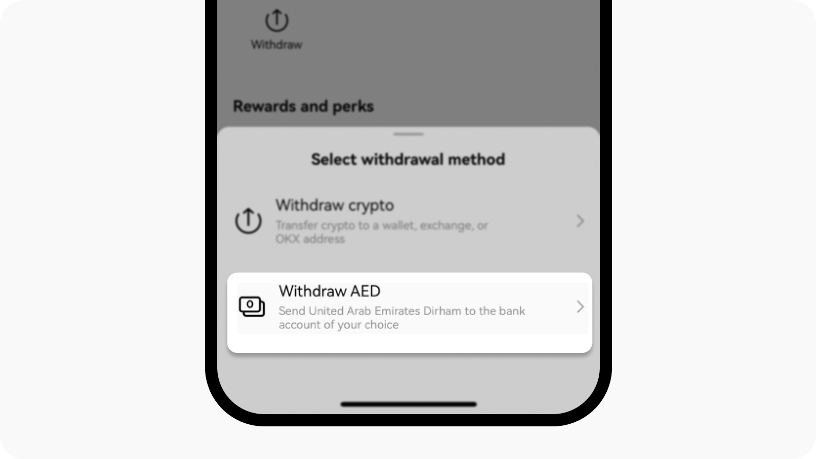 How do I withdraw AED with bank transfer? | OKX Brazil