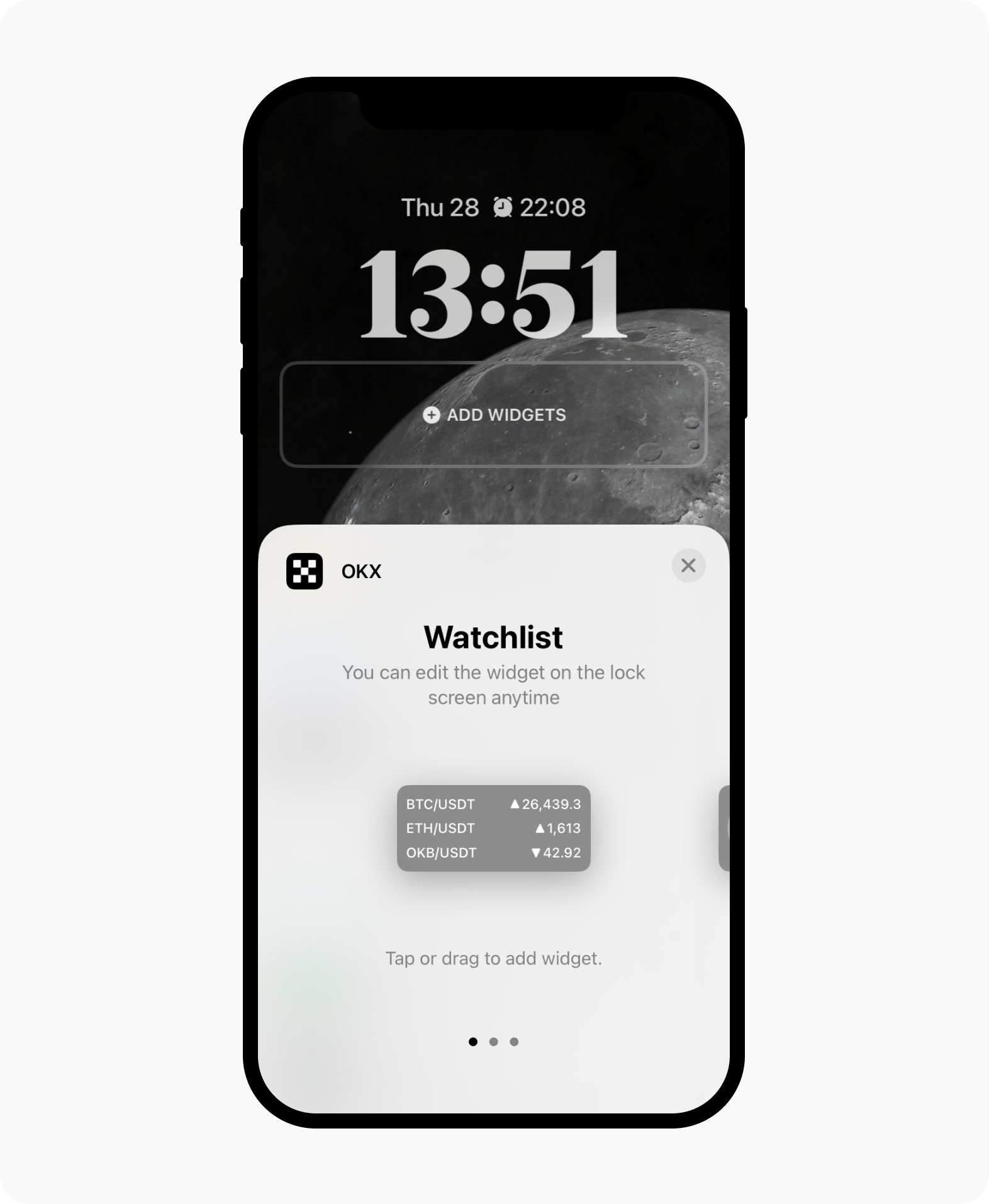 How do I add OKX widget on my phone? | OKX Singapore