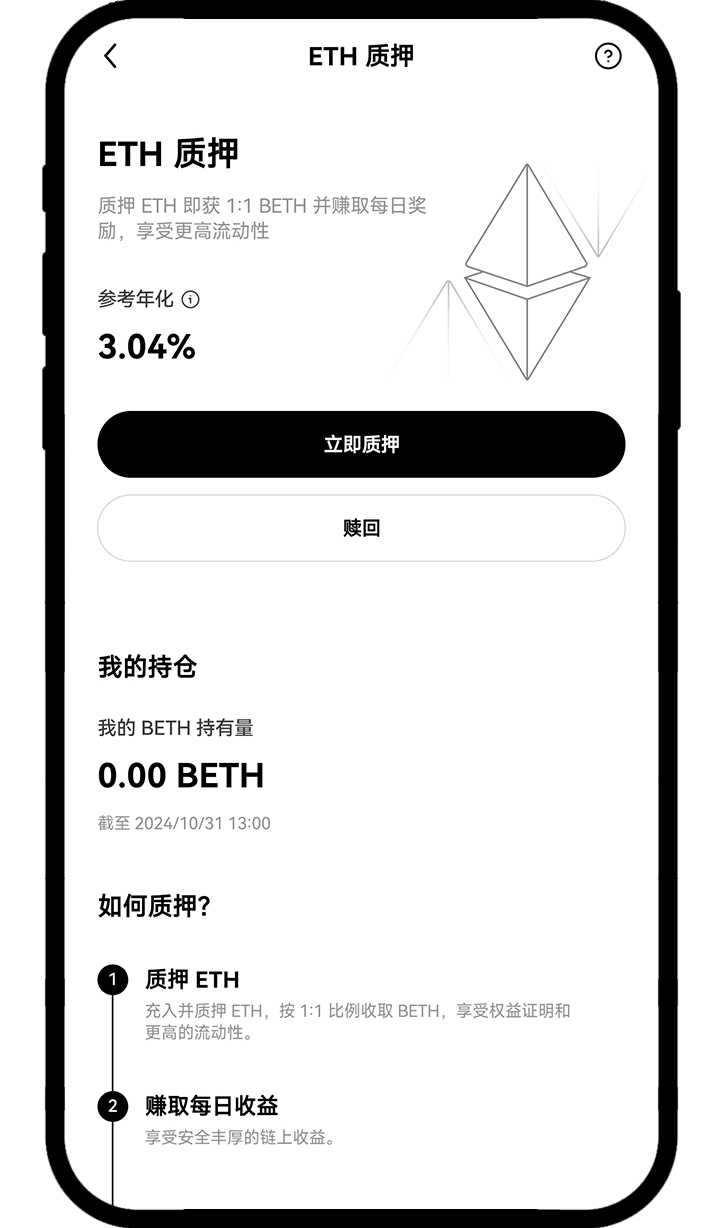 ETH 锁仓赚币是什么？如何参与？ | 欧易