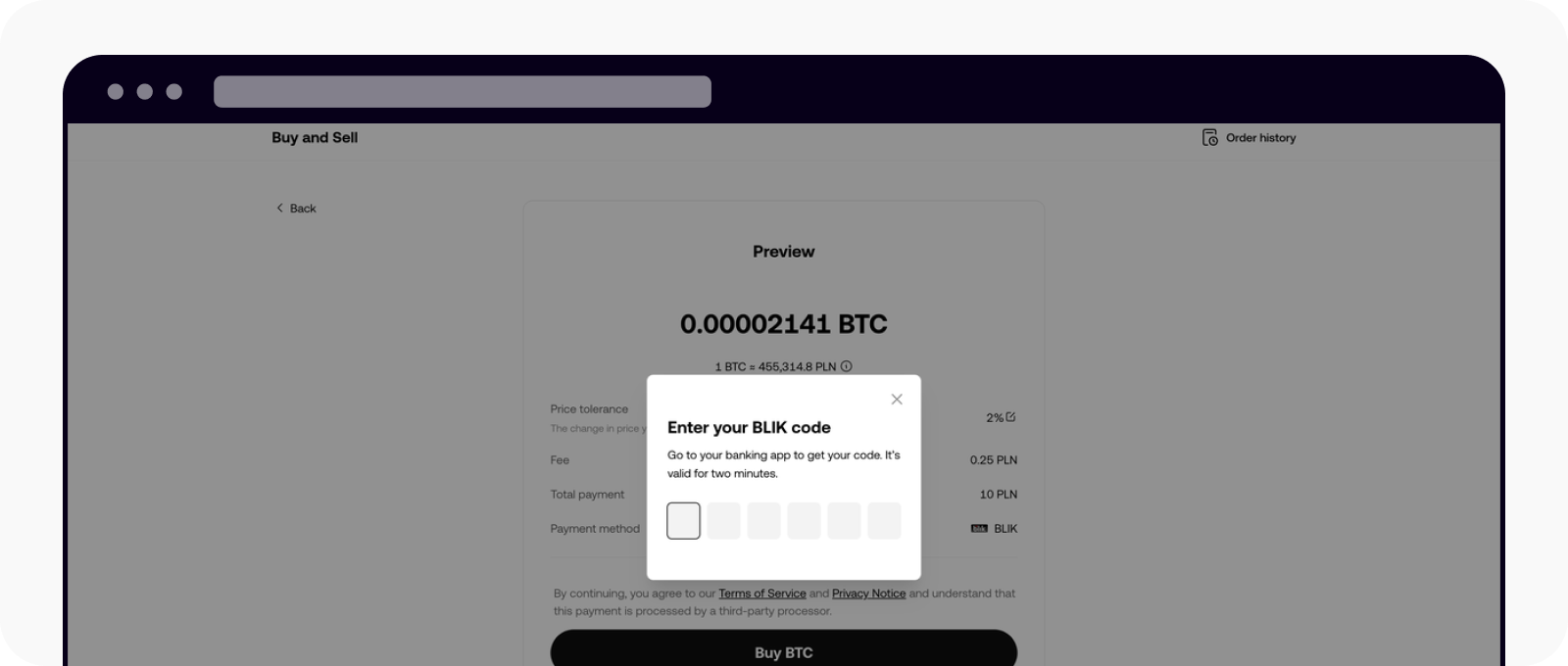 How do I buy crypto with BLIK? | OKX Singapore