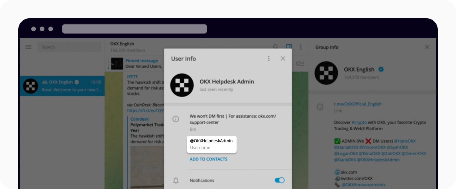 How do I identify OKX official accounts? | OKX United States