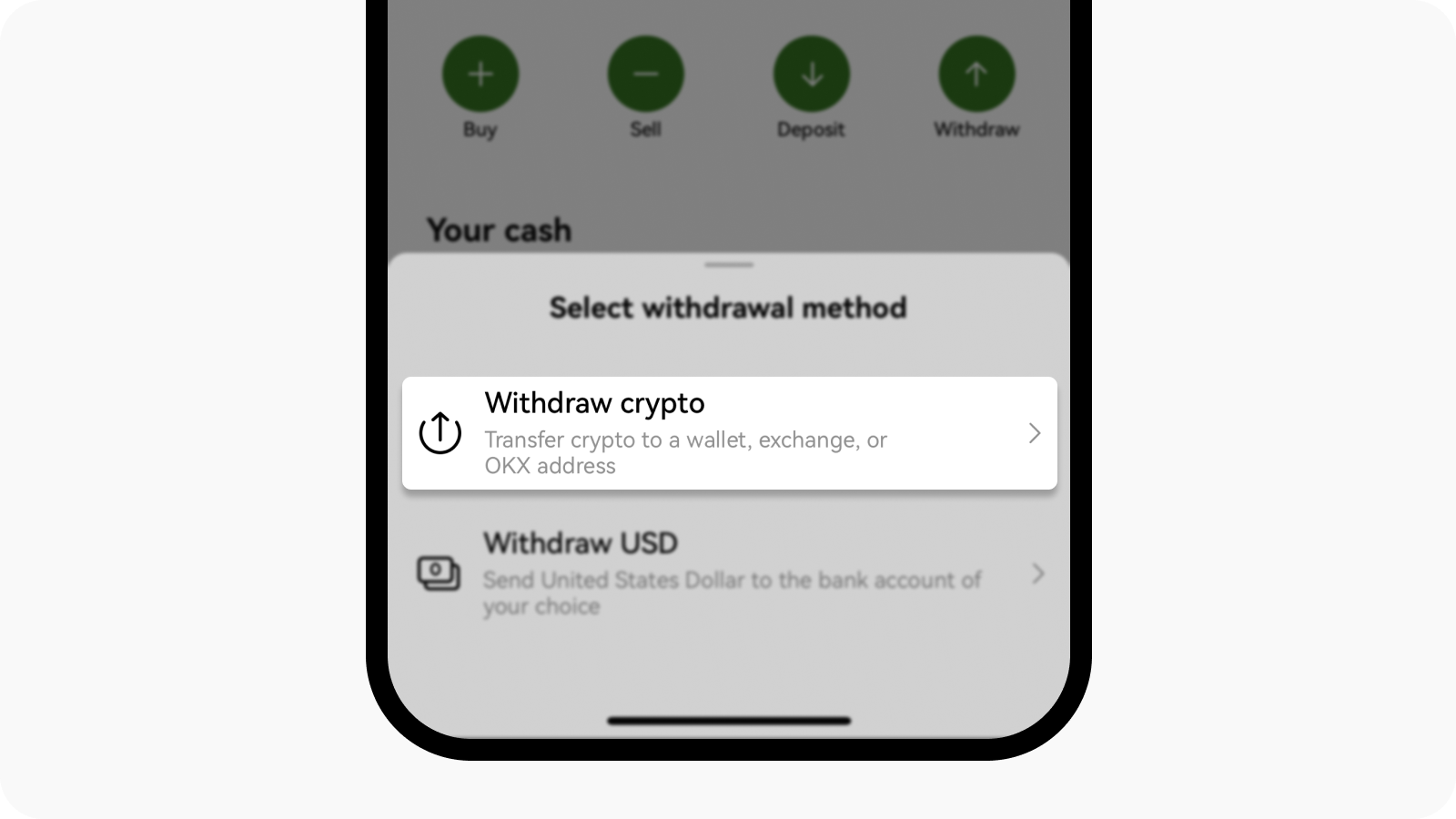 How do I make a crypto withdrawal? (app) | OKX United States