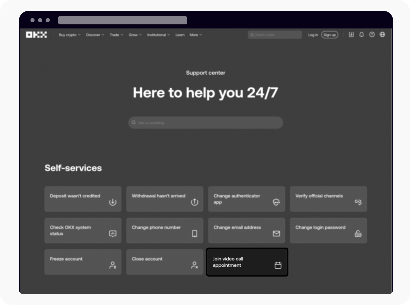 How do I join a video call with customer support? | OKX United States