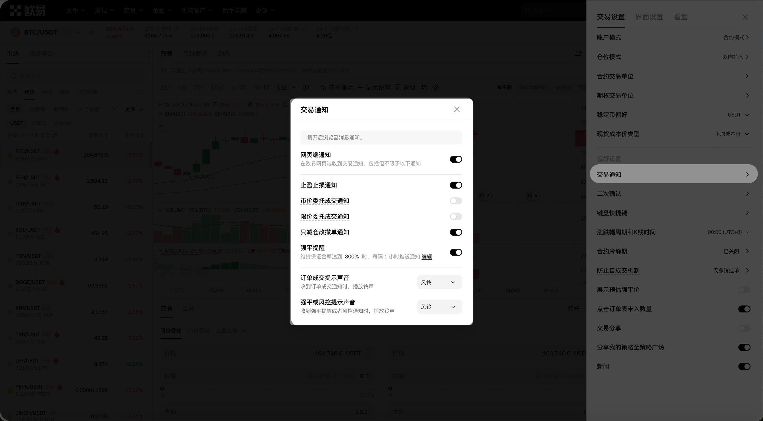 如何设置价格提醒？ | 欧易