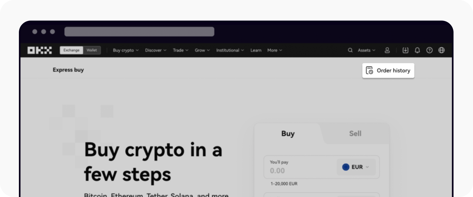 Comment acheter avec une carte de débit ou de crédit ? | OKX France