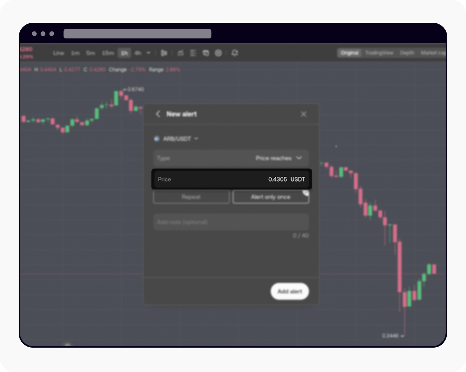 How to add personalized messages for custom price alerts? | OKX Europe