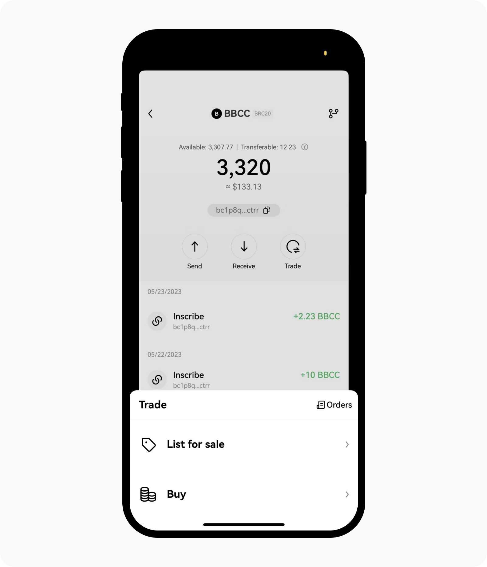 How do I manage BRC-20 assets in OKX wallet? (app) | OKX Wallet
