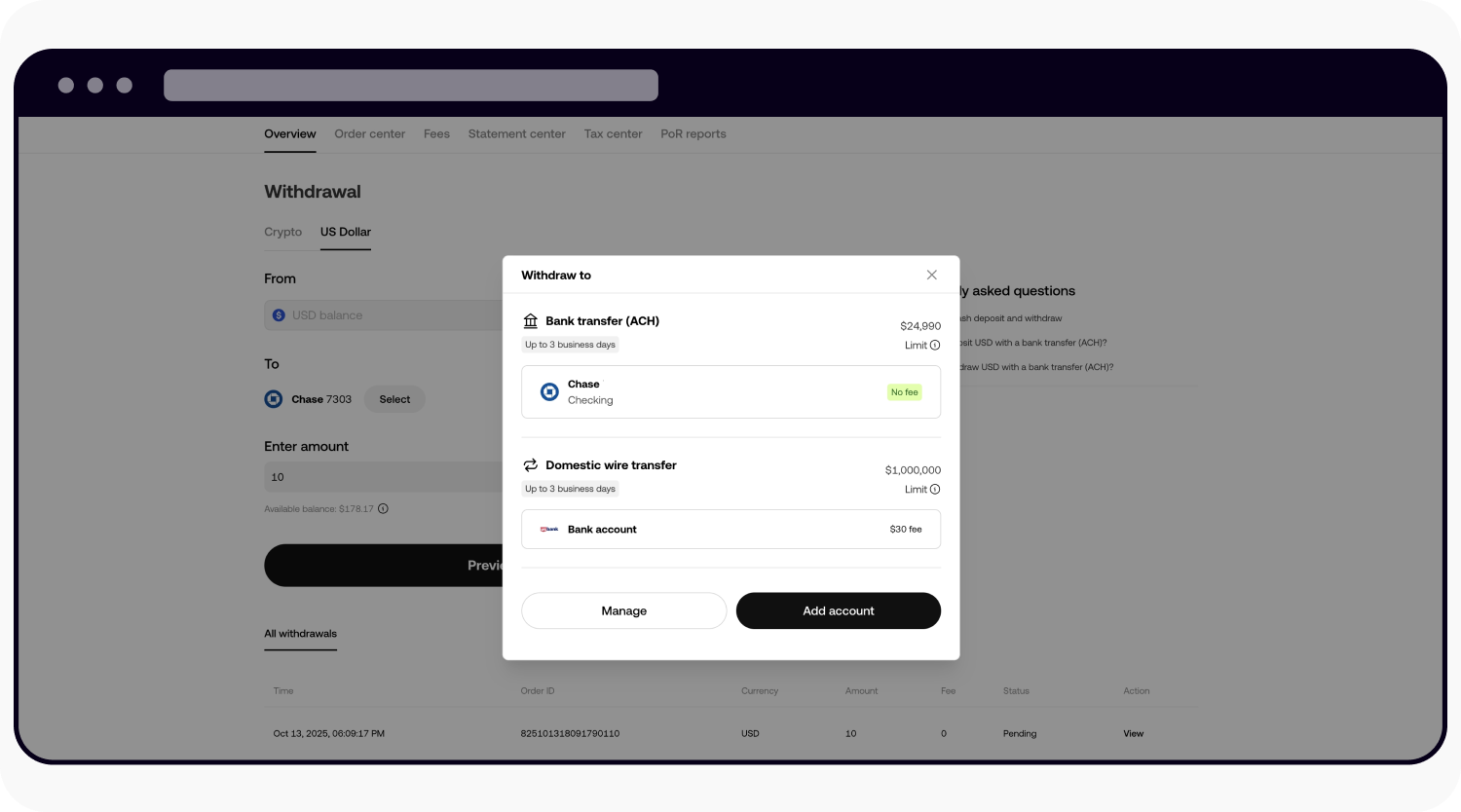 How do I withdraw USD with Bank transfer (ACH)? | OKX