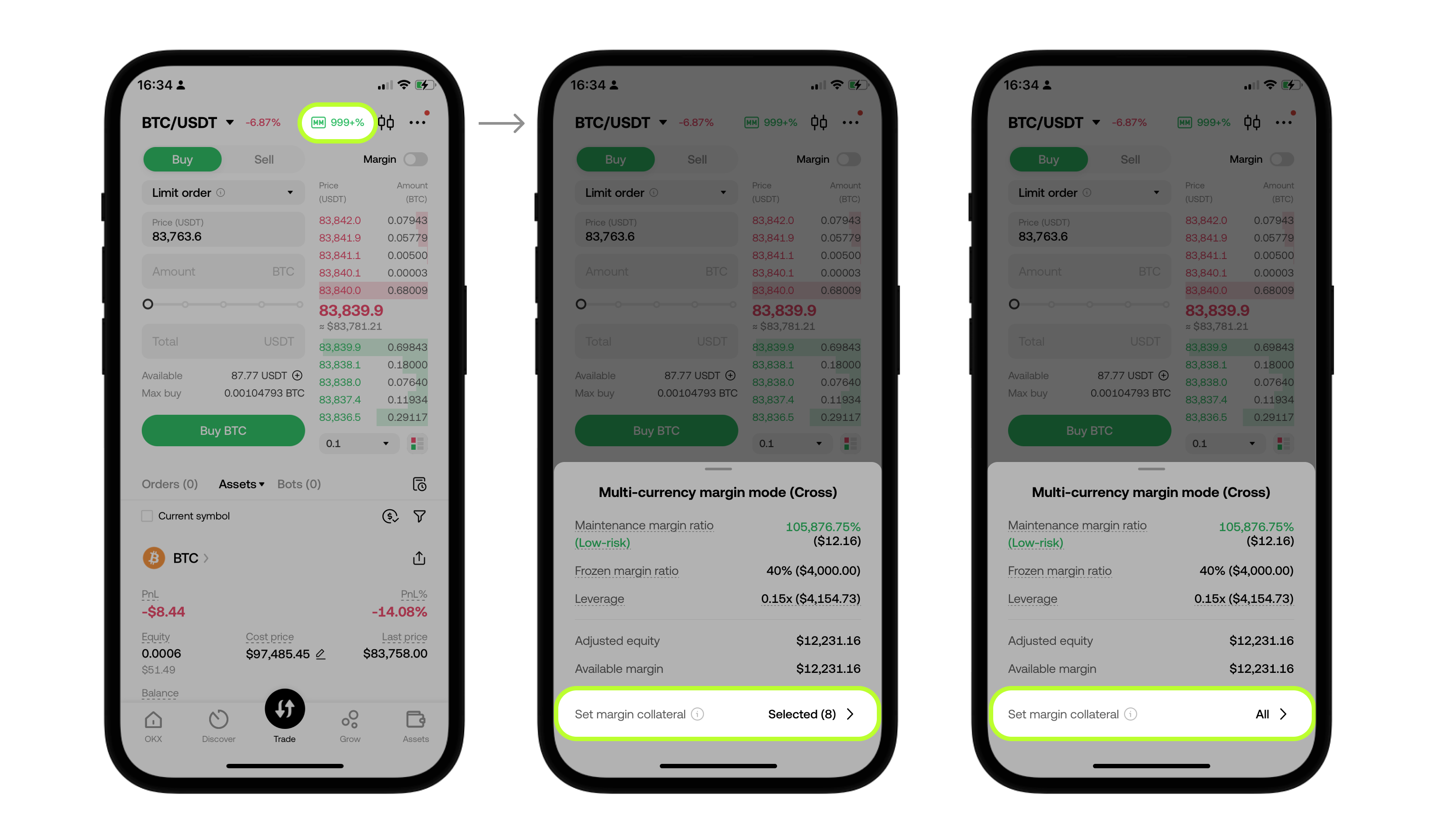 Setting collateral cryptocurrencies in multi-currency account mode | OKX  Singapore