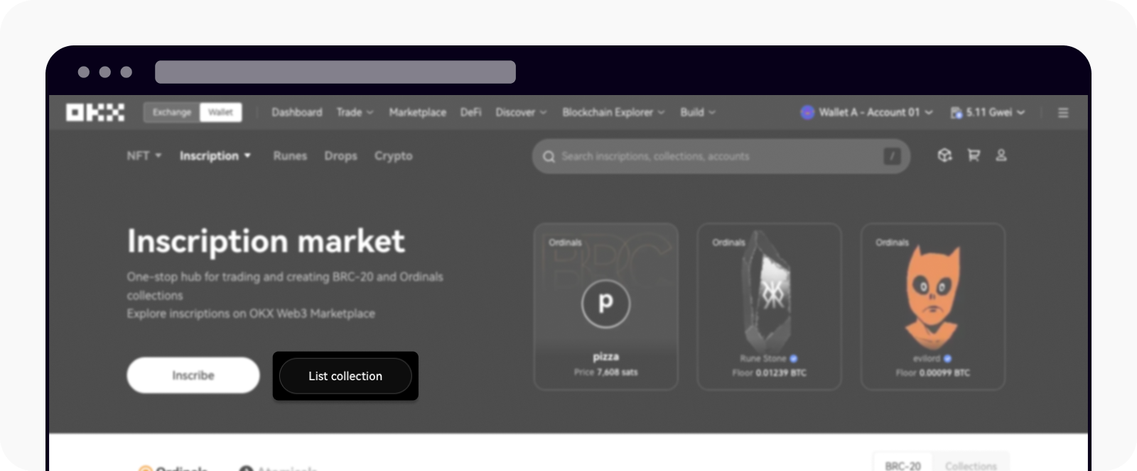 How do I list my BTC collection on OKX Marketplace? | OKX