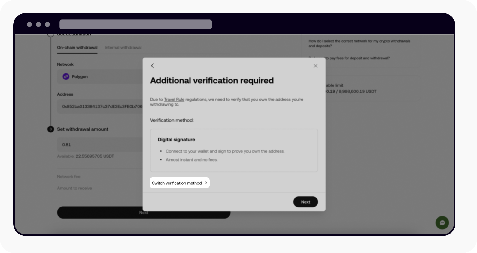 How do I verify my wallet address? | OKX
