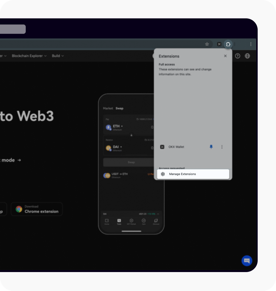 How do I manually update my OKX Web3 extension wallet? | OKX Australia