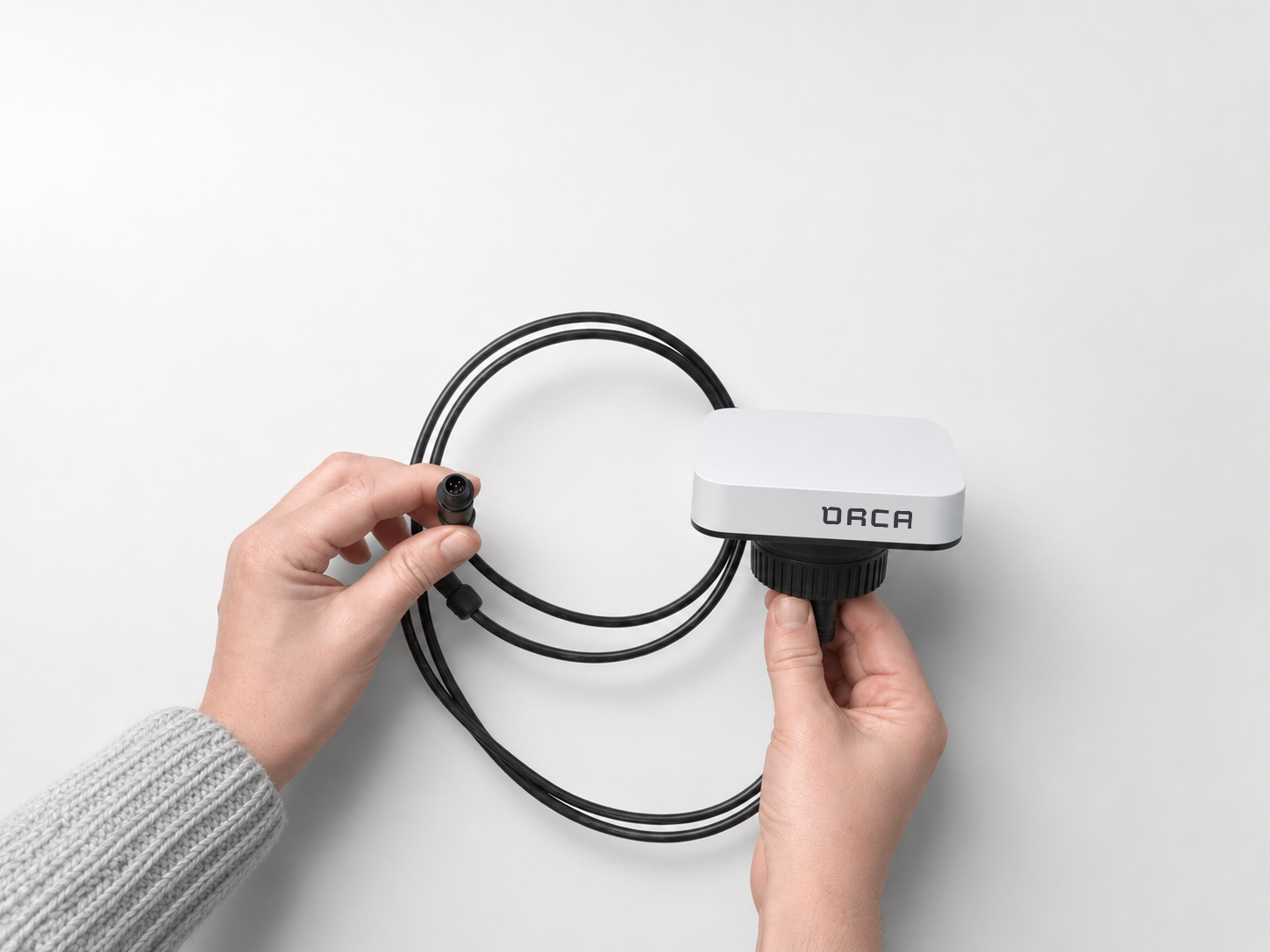 The Orca Core connects via a single cable to your boat network. The second cable connects to radars.