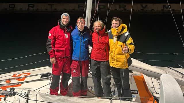 Jan Flöter (right) with crew. Photo: Private