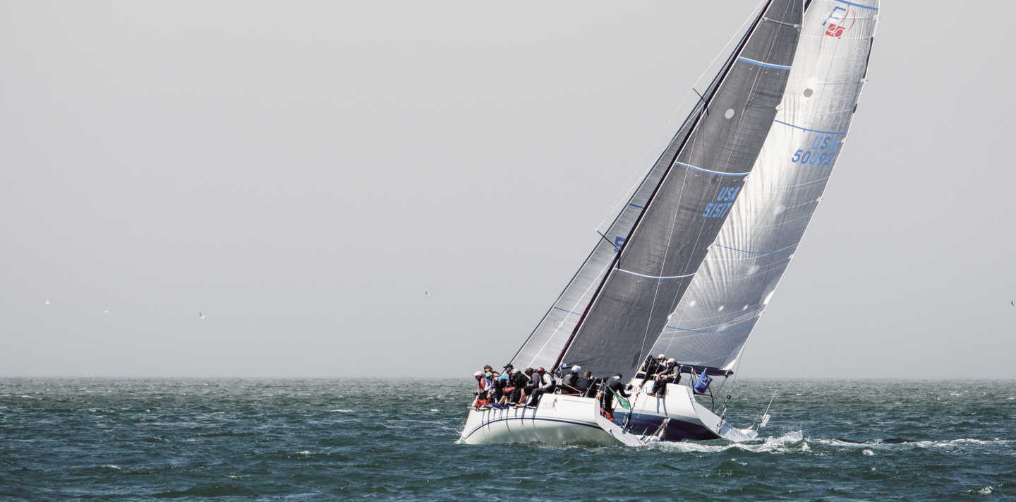 Upwind match sailing