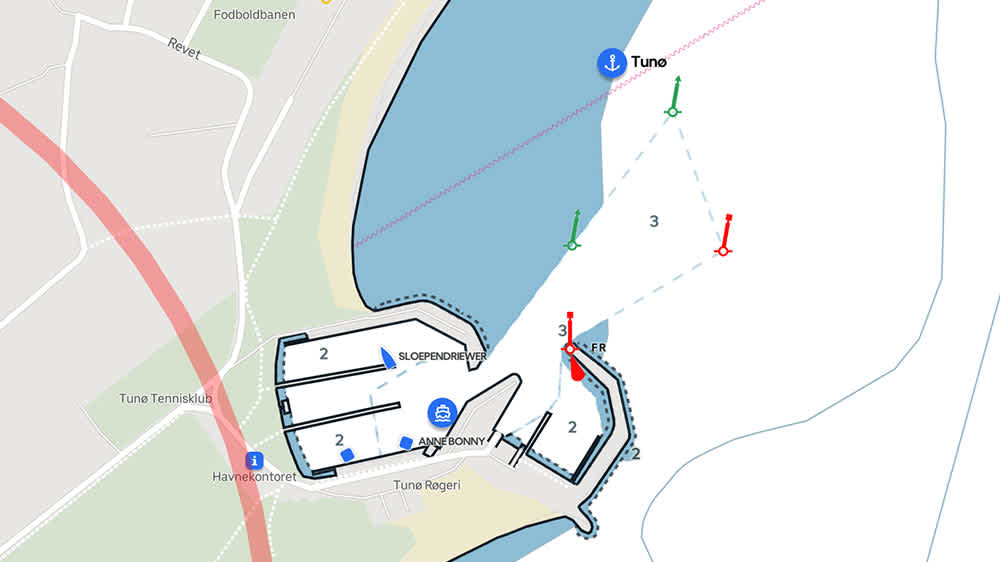 Orca has its own design for chart display. ©Orca/BLAUWASSER.DE