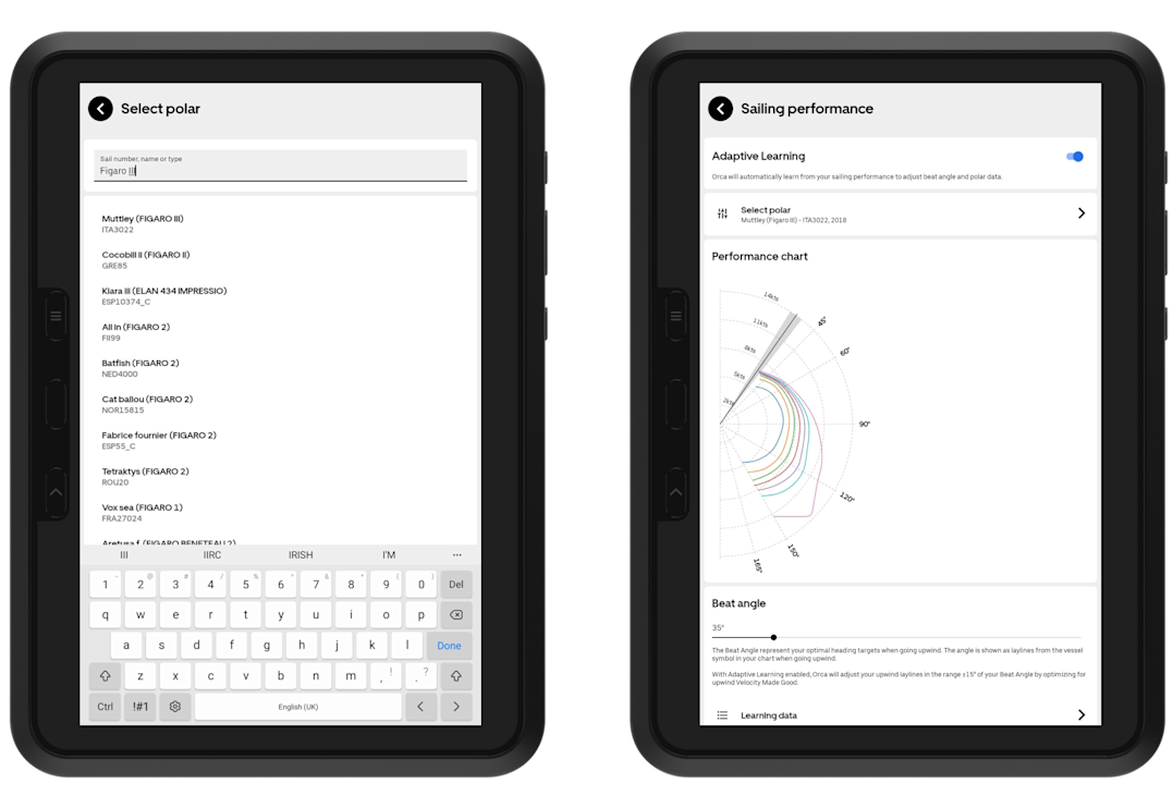 Orca - Polar Diagrams and Performance Instruments